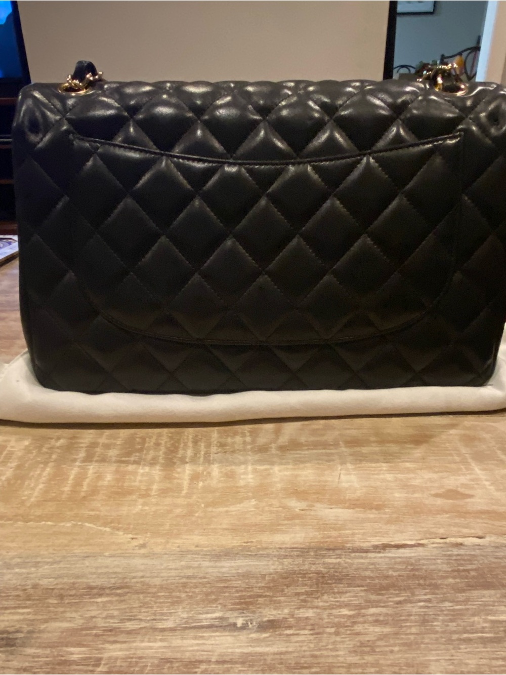 $12600 CHANEL Black Quilted double flap Shoulder Bag with Gold Chain and CC Lock - Picture 3 of 16
